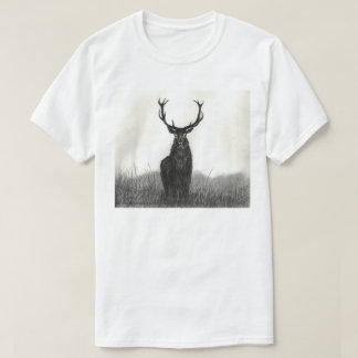 Bold Elk Stag Art White Mens T-Shirt