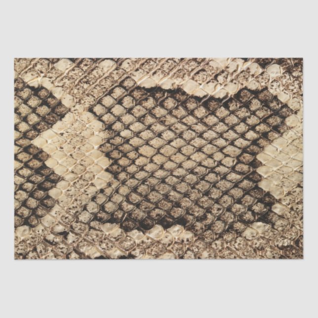 Bold exotic snake skin print texture pattern tissue paper (Front)