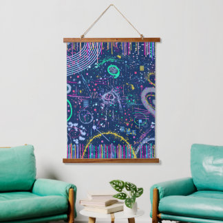 Bold Explorer: Abstract Maximalism Hanging Tapestry