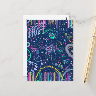 Bold Explorer: Abstract Maximalism Postcard