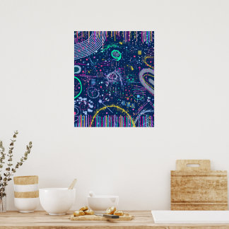Bold Explorer: Abstract Maximalism Poster