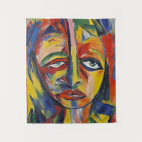 Bold Expressionist Portrait Emotional Abstract Art