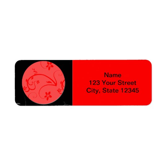 Bold Expressions in Red and Black Return Address Label