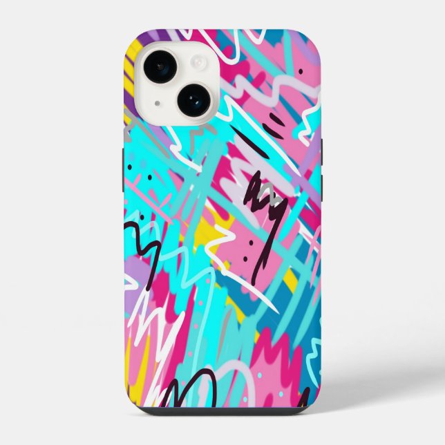 Bold Expressive Abstract Print  iPhone Case (Back)
