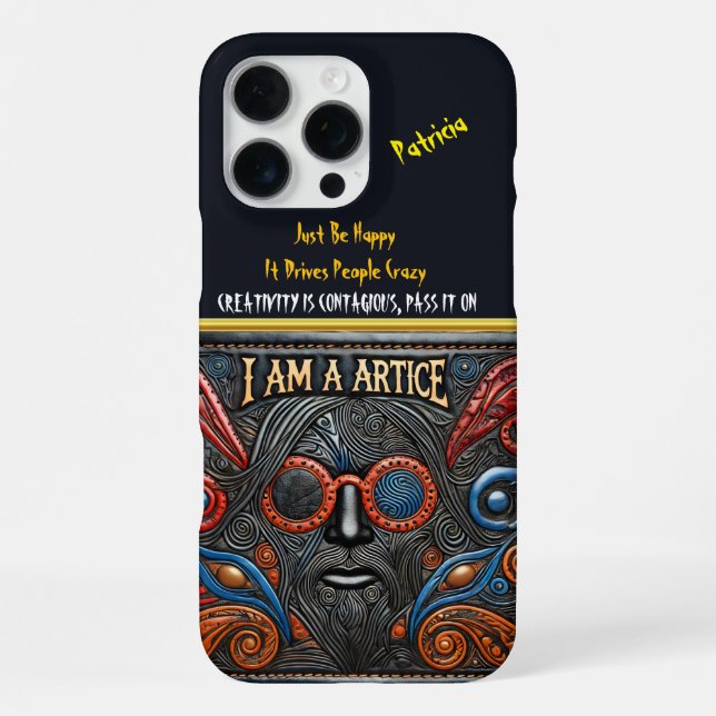 Bold Eye Art with Rich Textures iPhone Case (Back)