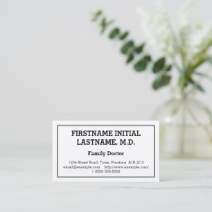 Bold & Eye-Catching Family Doctor Business Card