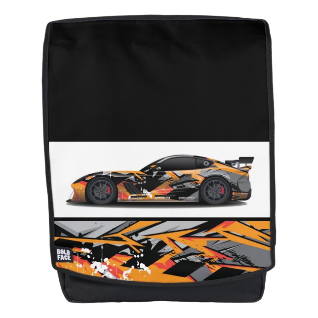 Bold Face Backpack-Sports Car Backpack (Front)
