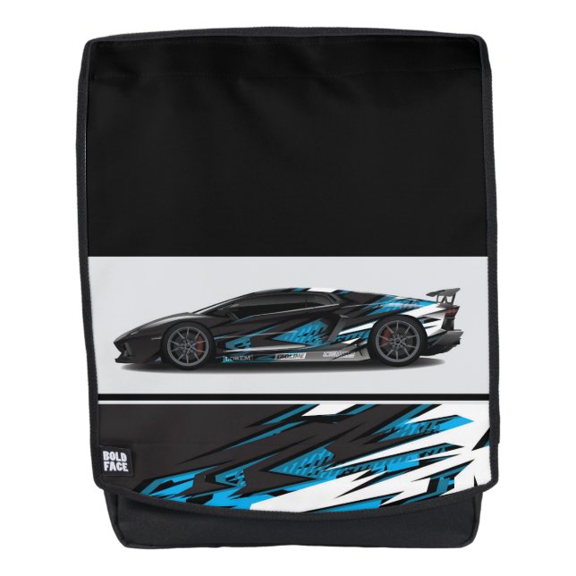 Bold Face Backpack-Sports Car Backpack (Front)