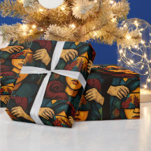 Bold, faceless figure with hands