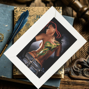 Bold  Fantasy Dragon Tattoo Woman Sticker
