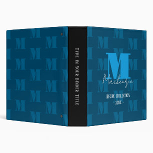 Bold Fat Letter Fancy Script Monogram Binder