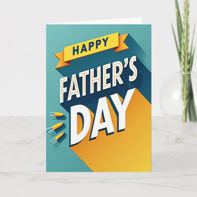 Bold Fathers Day Message Card (Front)