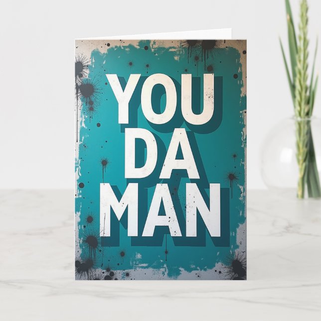 Bold Fathers Day Text Card (Front)