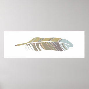 Bold Feather Neutral Art Print Wall Decor