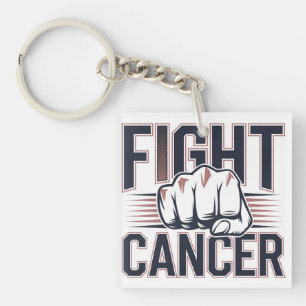 Bold Fist Graphic for Cancer Warriors Keychain