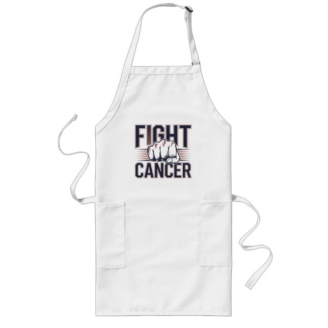  Bold Fist Graphic for Cancer Warriors Long Apron (Front)