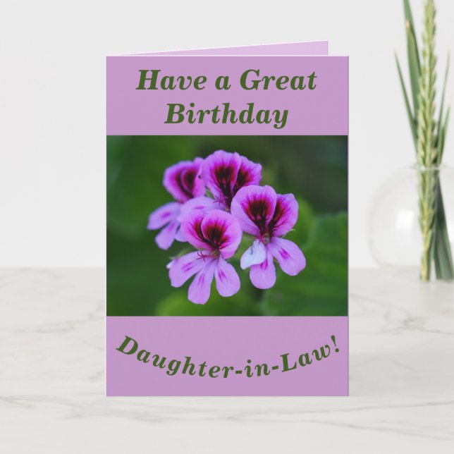 Bold Floral Birthday Card Daughter-in-Law (Front)