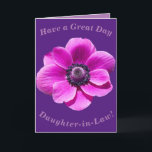 Bold Floral Birthday Card for Daughter-in-Law<br><div class="desc">A big bold anemone flower makes a great image for this colourful birthday card for Daughter-in-Law.  All text can easily be personalised.</div>