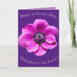 Bold Floral Birthday Card for Daughter-in-Law<br><div class="desc">A big bold anemone flower makes a great image for this colourful birthday card for Daughter-in-Law.  All text can easily be personalized.</div>