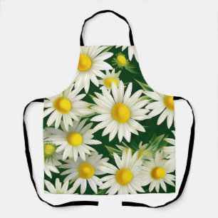 Bold Floral Daisies Pattern Apron