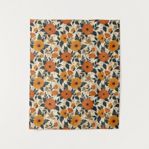 Bold Floral Geometry Backdrop Tapestry