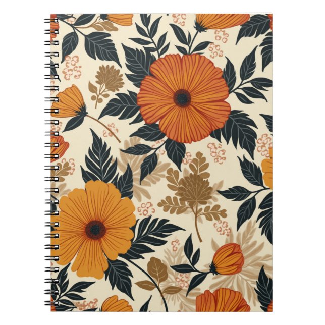 Bold Floral Geometry Notebook (Front)