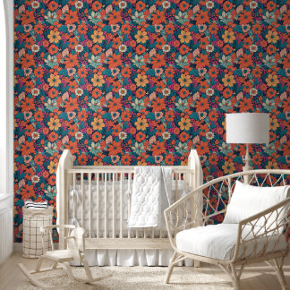 Bold Floral Pattern Modern Flower Peel and Stick Wallpaper