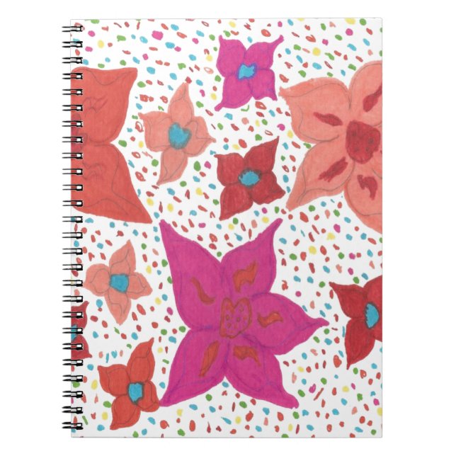Bold Floral Pattern Notebook (Front)