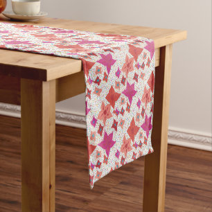 Bold Floral Pattern Short Table Runner