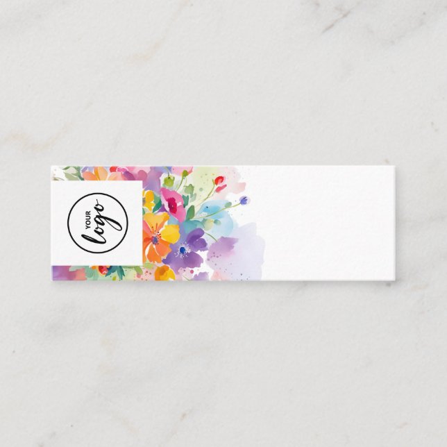 Bold Floral Perfume Tester Mini Business Card (Front)