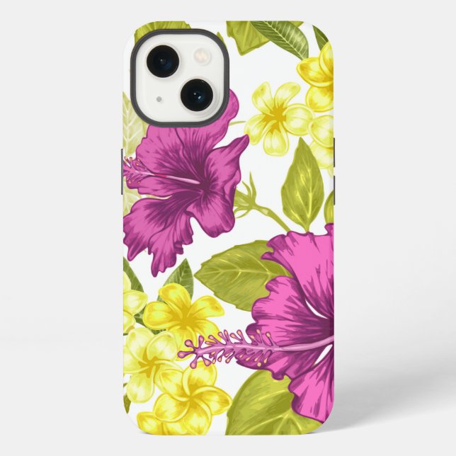Bold Floral Print iPhone Case (Back)