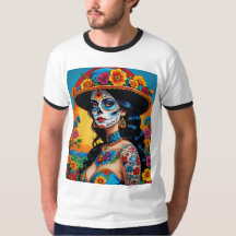 Bold Floral Sugar Skull Beauty Shirt