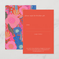 Bold Floral Vibrant Red Elegant Bohemian Wedding