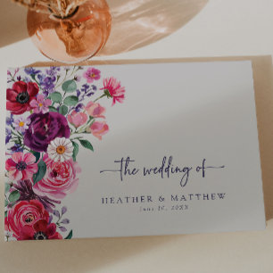 Bold Floral Wedding Guest Book