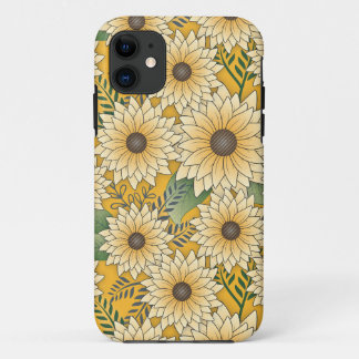 Bold Floral Yellow Sunny Sunflower Garden iPhone 11 Case