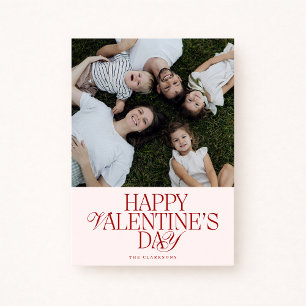 Bold Font family Photo Valentine’s Day Card