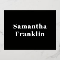 Bold Font Name Black Place Cards