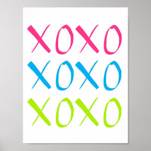 Bold font XOXO Poster