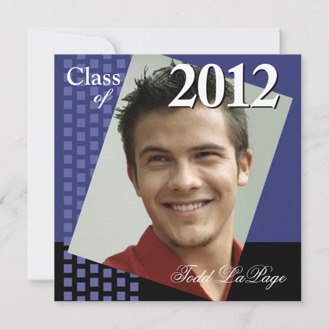 Bold Fresh Class of 2012 Grad Photo Party Invitation (Front)