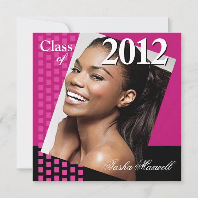 Bold Fresh Class of 2012 Grad Photo Party Invitation (Front)