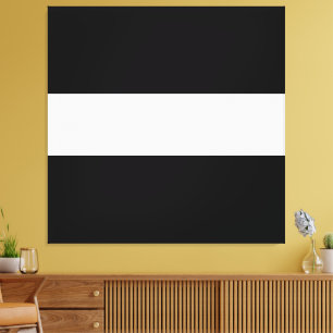 Bold Fun Sporty Wide Black White Summer Stripes Canvas Print
