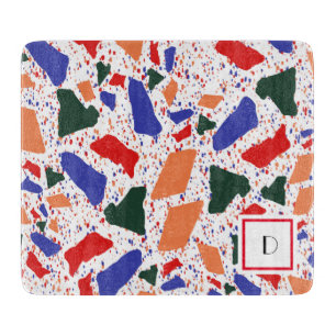 Bold Fun Terrazzo Abstract Splash Art Cutting Board
