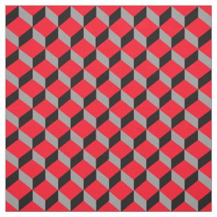 Bold Funky 3D Optical Illusion Patterned Print Fabric