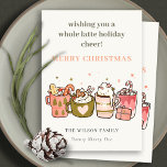 Bold Funny Whole Latte Coffee Cheer Christmas Holiday Card<br><div class="desc">If you need any further customisation please feel free to message me on yellowfebstudio@gmail.com.</div>