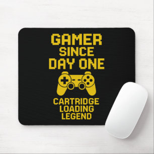 Bold Gamer Dad Design – Yellow Controller Art Mouse Pad