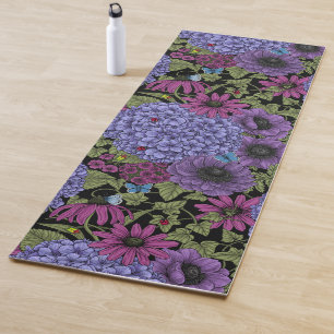 Bold garden florals yoga mat