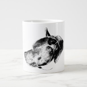 bold gaze pitbull large coffee mug