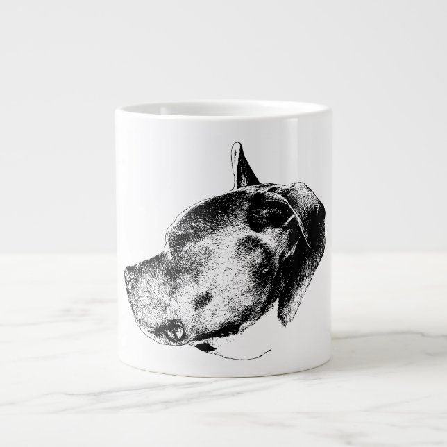 bold gaze pitbull large coffee mug (Front)