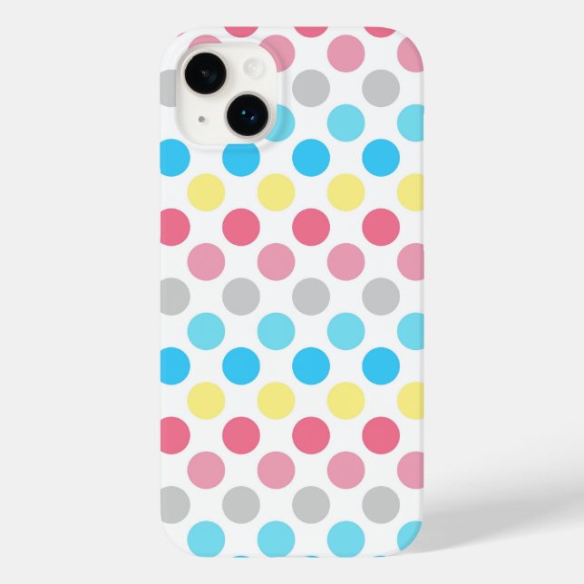 Bold Genderflux Pride Flag Colours Polkadots Case-Mate iPhone Case (Back)