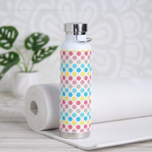 Bold Genderflux Pride Flag Colours Polkadots Water Bottle